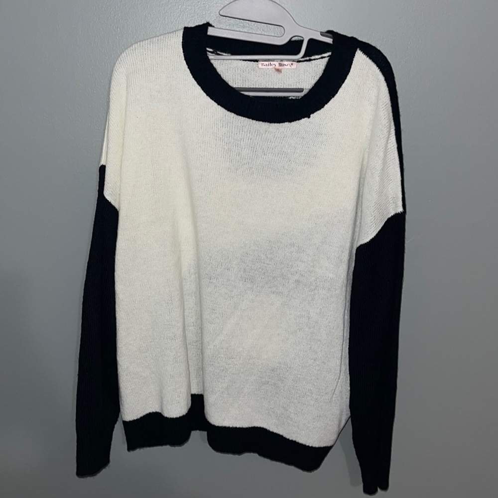 Black & White Yin and Yang Sweater